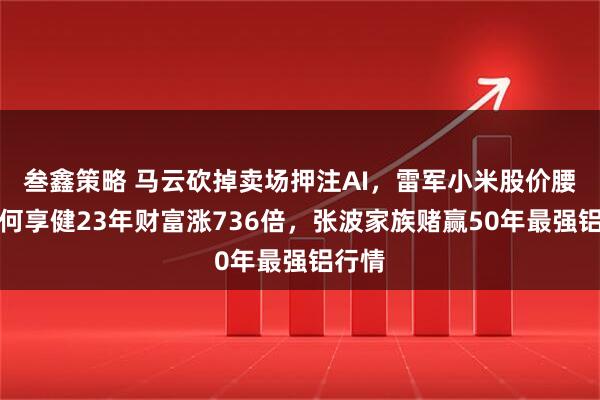 叁鑫策略 马云砍掉卖场押注AI，雷军小米股价腰斩，何享健23年财富涨736倍，张波家族赌赢50年最强铝行情